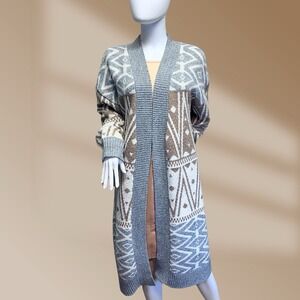 Ophelia Roe Women's Western Aztec Long Comfy Cozy Sweater Size X-Large